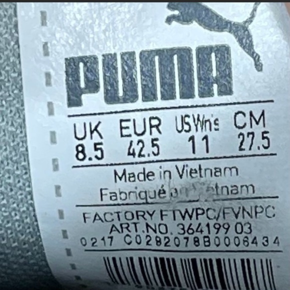 Puma Soft Foam Twill Dark Grey Walking Sneakers - Picture 8 of 8